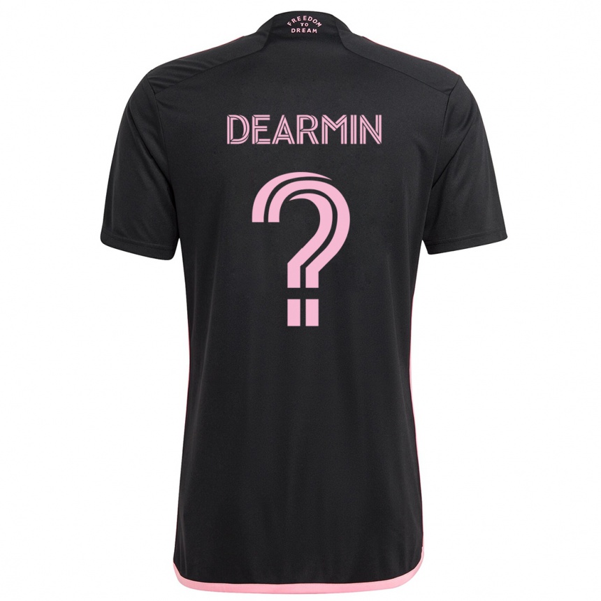 Kids Football Nash Dearmin #0 Black Away Jersey 2024/25 T-Shirt