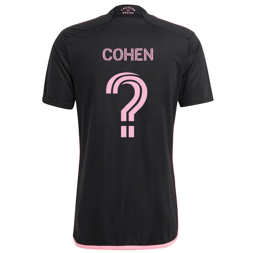 Kids Football Yuval Cohen #0 Black Away Jersey 2024/25 T-Shirt