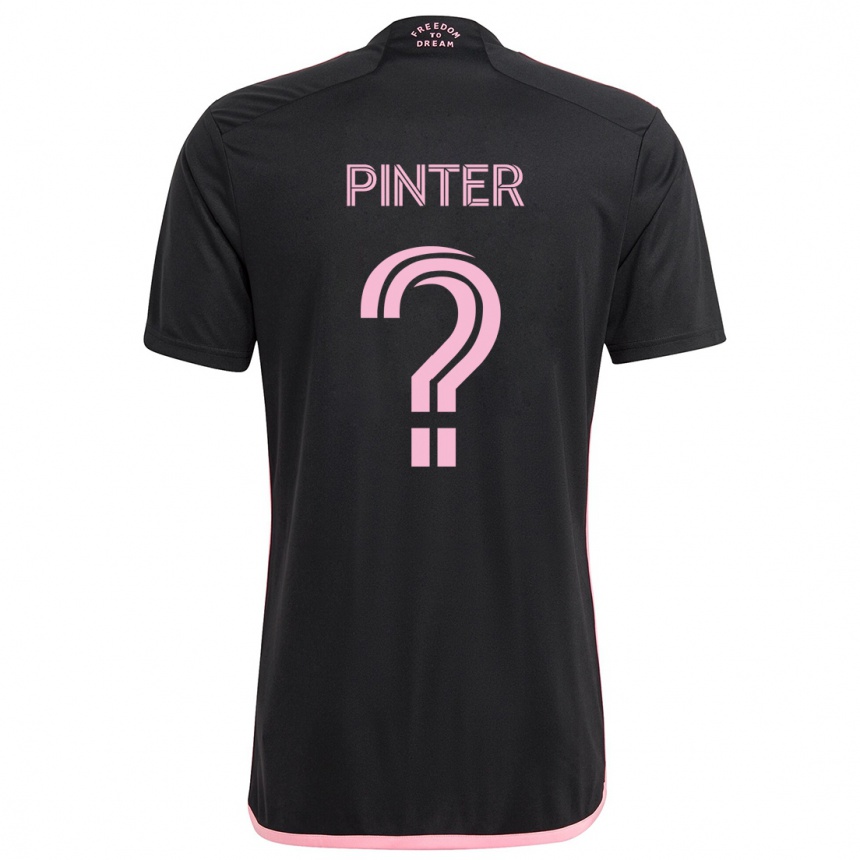 Kids Football Daniel Pinter #0 Black Away Jersey 2024/25 T-Shirt