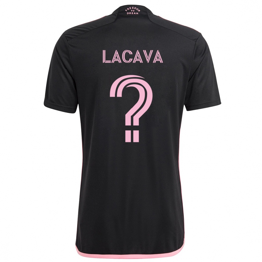 Kids Football Jake Lacava #0 Black Away Jersey 2024/25 T-Shirt