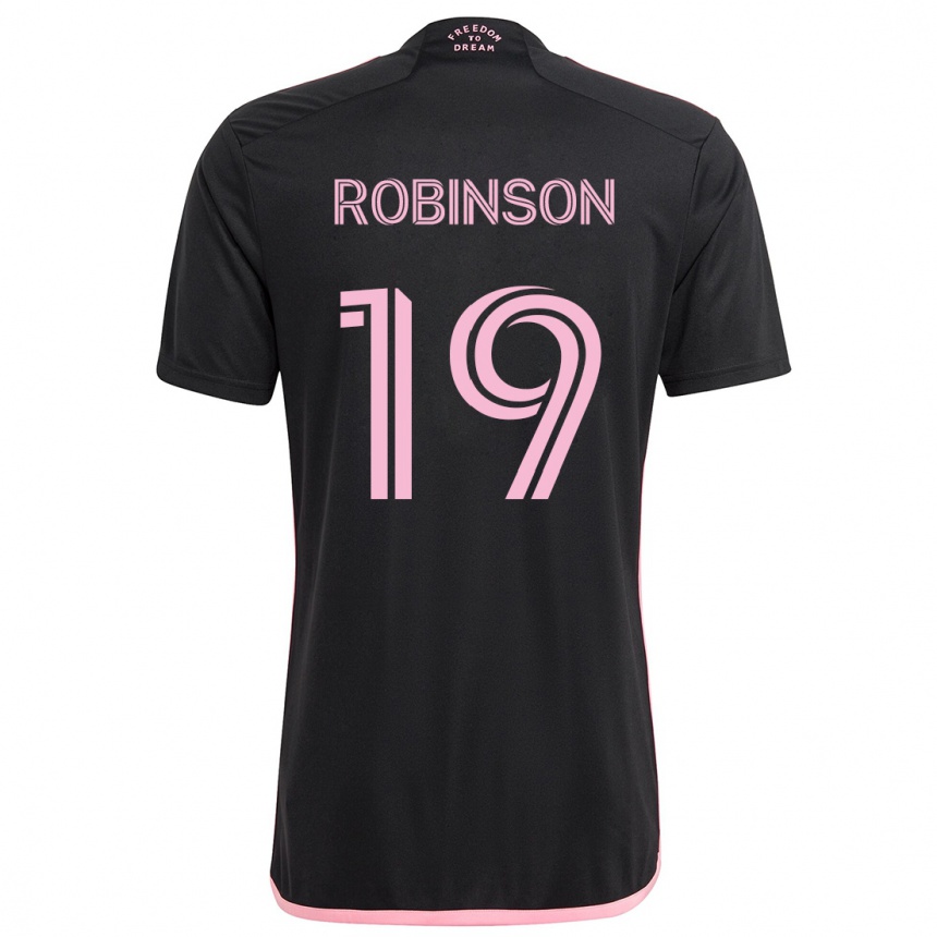 Kids Football Robbie Robinson #19 Black Away Jersey 2024/25 T-Shirt