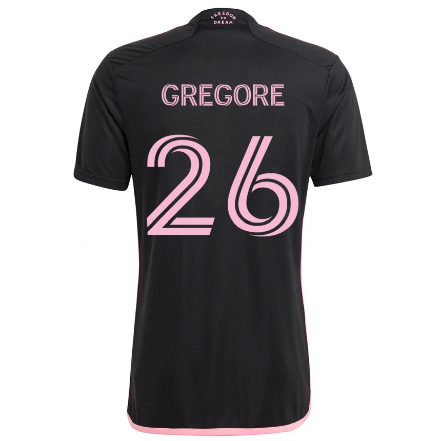 Kids Football Gregore #26 Black Away Jersey 2024/25 T-Shirt