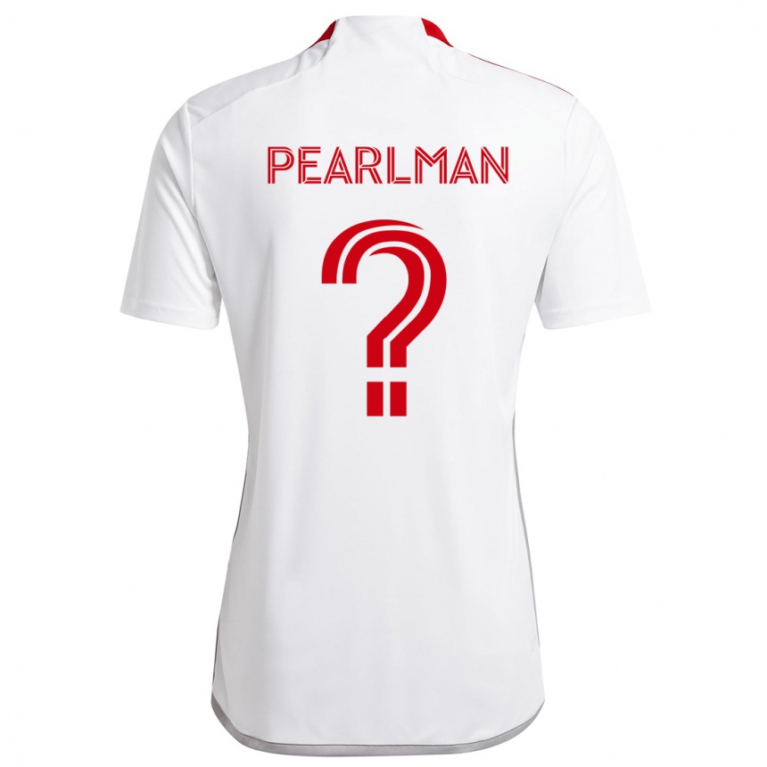 Kids Football Adam Pearlman #0 White Red Away Jersey 2024/25 T-Shirt