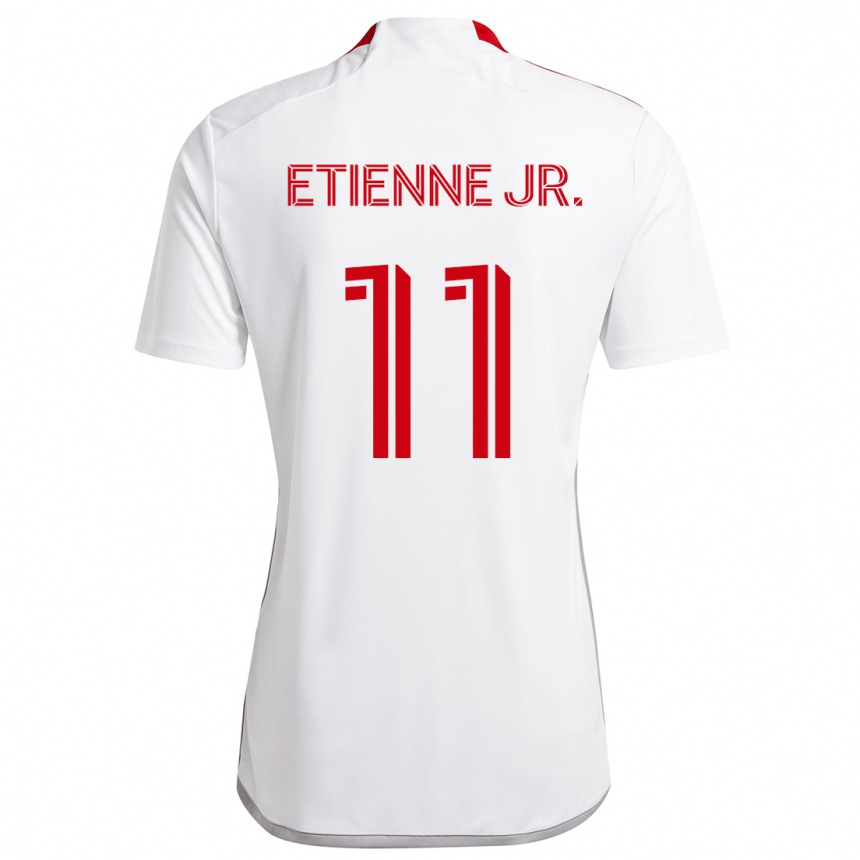 Kids Football Derrick Etienne Jr. #11 White Red Away Jersey 2024/25 T-Shirt