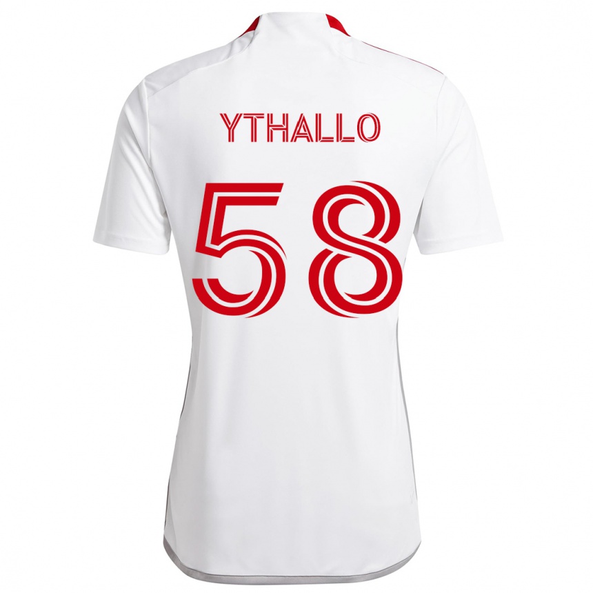 Kids Football Ythallo #58 White Red Away Jersey 2024/25 T-Shirt