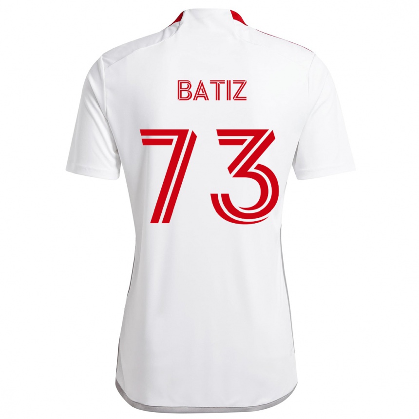 Kids Football Jesus Batiz #73 White Red Away Jersey 2024/25 T-Shirt