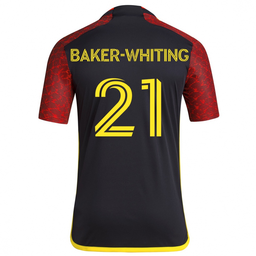 Kids Football Reed Baker-Whiting #21 Red Black Away Jersey 2024/25 T-Shirt