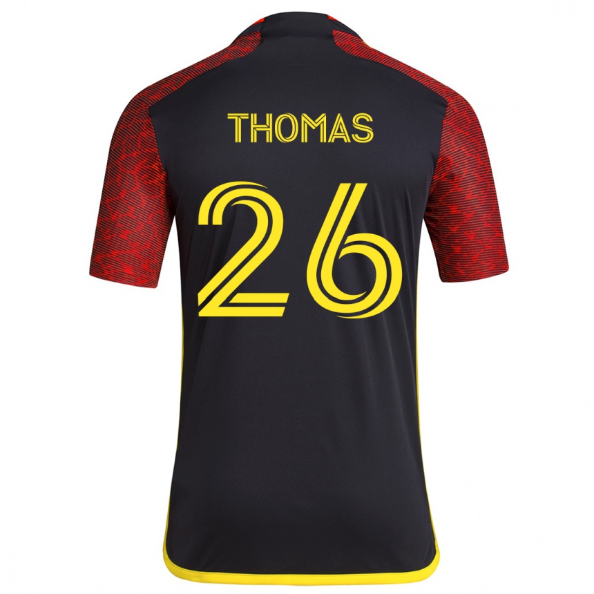 Kids Football Andrew Thomas #26 Red Black Away Jersey 2024/25 T-Shirt