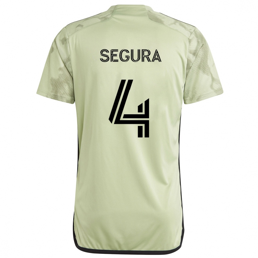 Kids Football Eddie Segura #4 Light Green Away Jersey 2024/25 T-Shirt