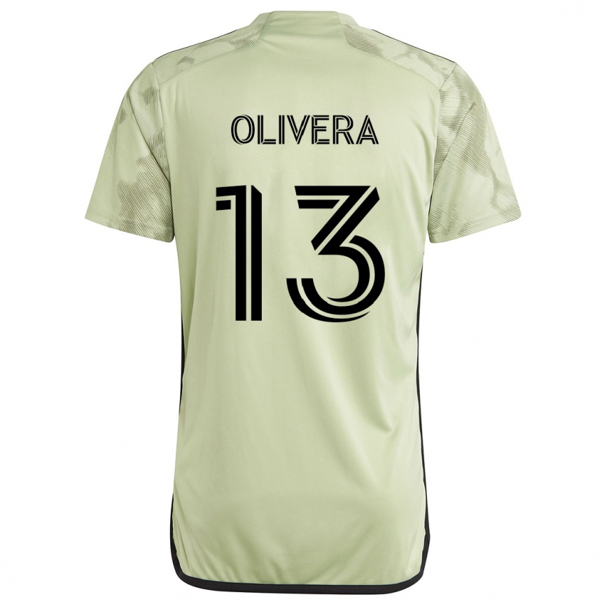 Kids Football Cristian Olivera #13 Light Green Away Jersey 2024/25 T-Shirt