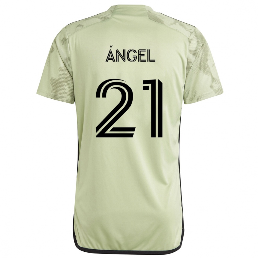 Kids Football Tomás Ángel #21 Light Green Away Jersey 2024/25 T-Shirt