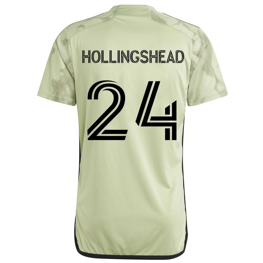 Kids Football Ryan Hollingshead #24 Light Green Away Jersey 2024/25 T-Shirt