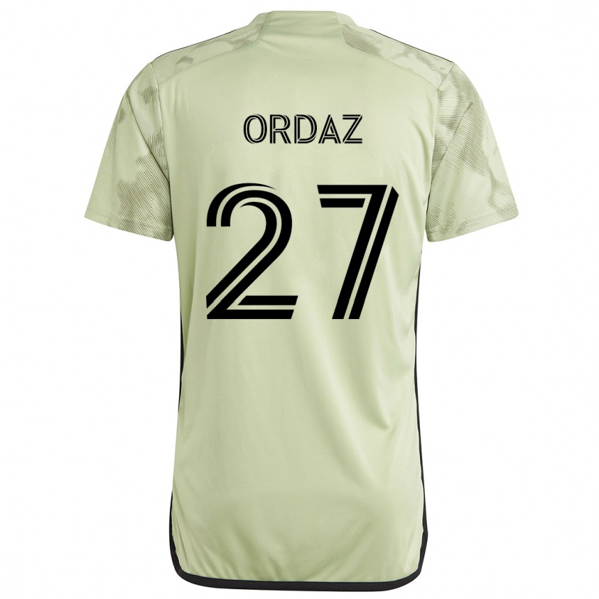 Kids Football Nathan Ordaz #27 Light Green Away Jersey 2024/25 T-Shirt