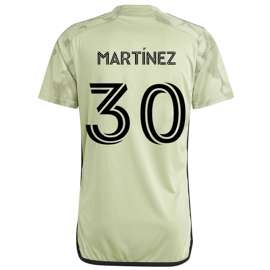 Kids Football David Martínez #30 Light Green Away Jersey 2024/25 T-Shirt