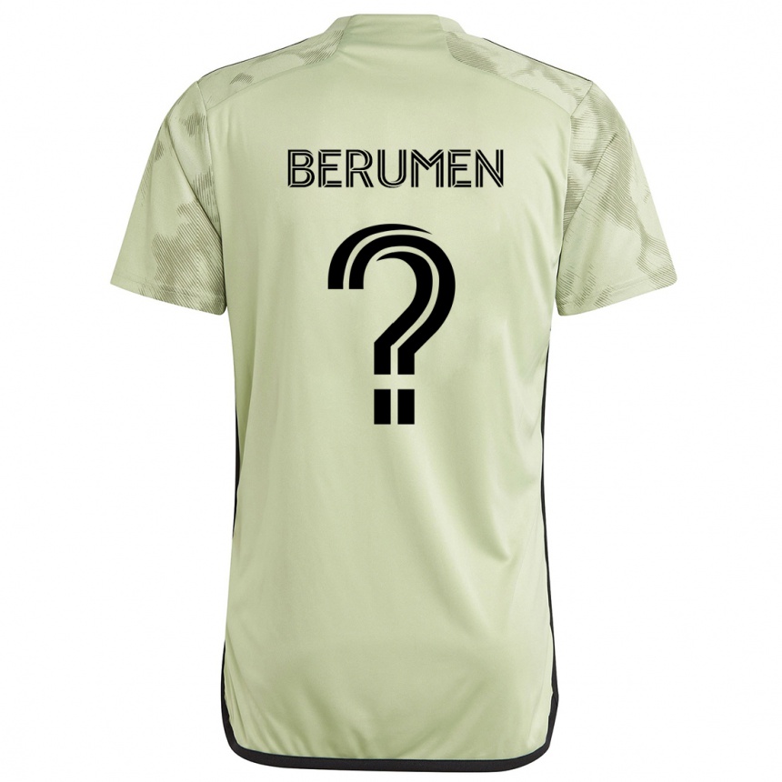 Kids Football Eddy Berumen #0 Light Green Away Jersey 2024/25 T-Shirt