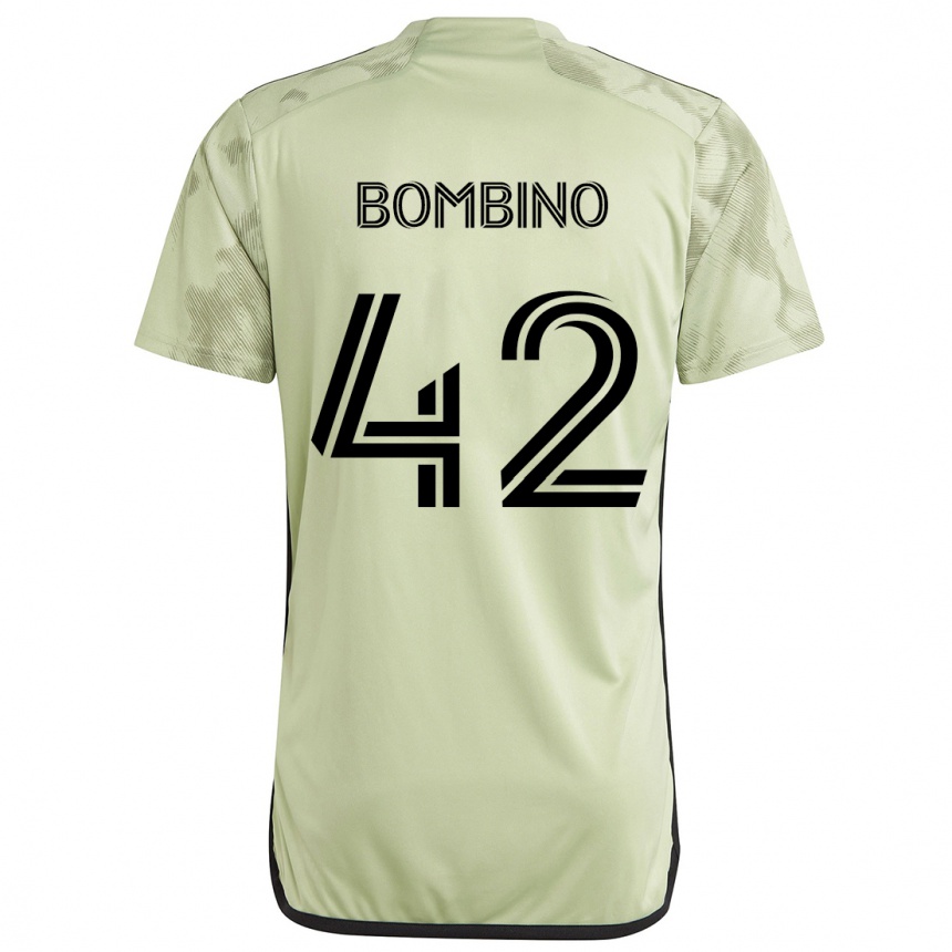 Kids Football Luca Bombino #42 Light Green Away Jersey 2024/25 T-Shirt