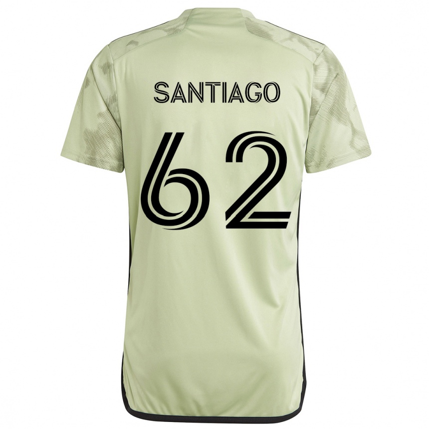 Kids Football Joshua Santiago #62 Light Green Away Jersey 2024/25 T-Shirt