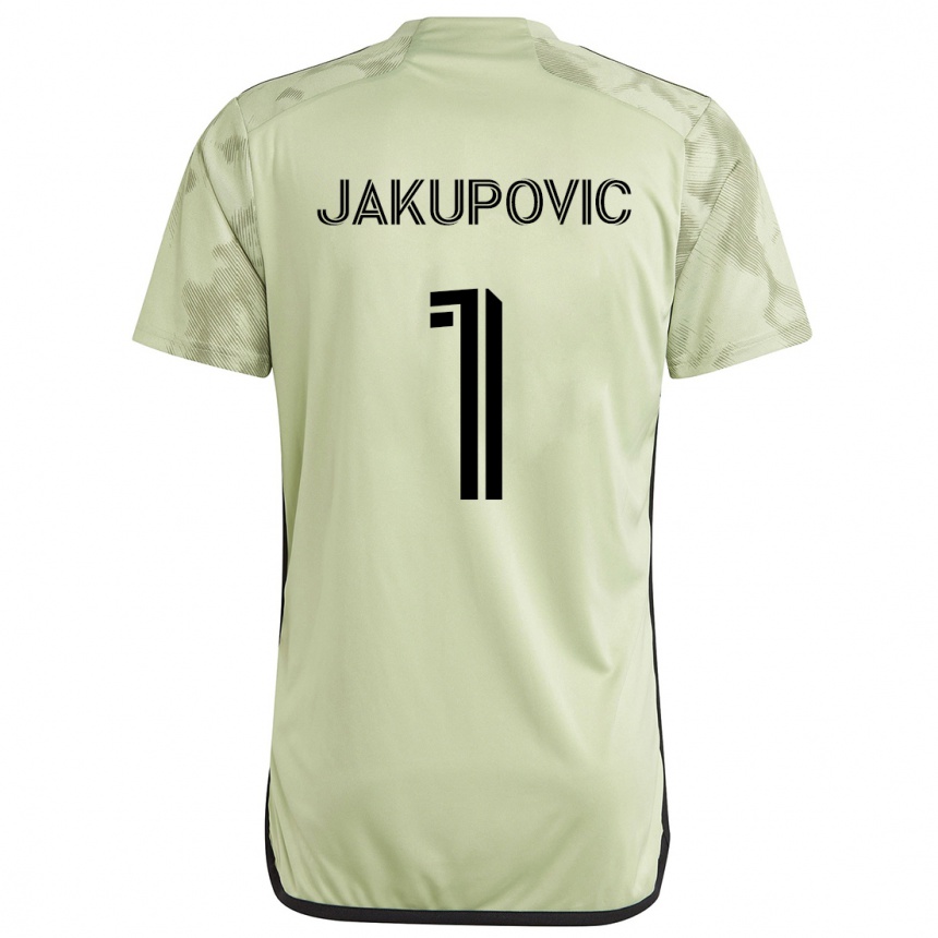 Kids Football Eldin Jakupović #1 Light Green Away Jersey 2024/25 T-Shirt