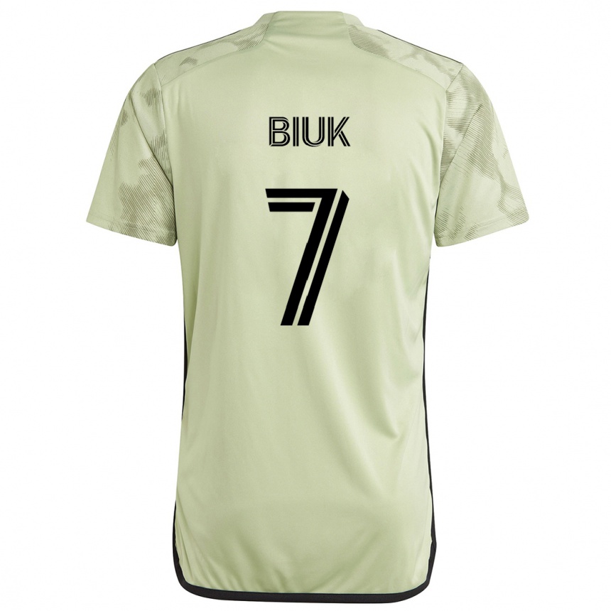 Kids Football Stipe Biuk #7 Light Green Away Jersey 2024/25 T-Shirt