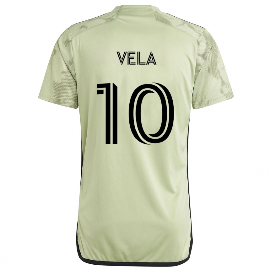 Kids Football Carlos Vela #10 Light Green Away Jersey 2024/25 T-Shirt