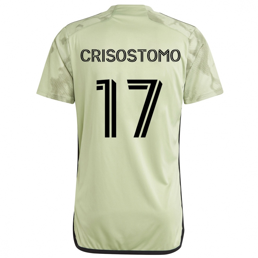 Kids Football Danny Crisostomo #17 Light Green Away Jersey 2024/25 T-Shirt