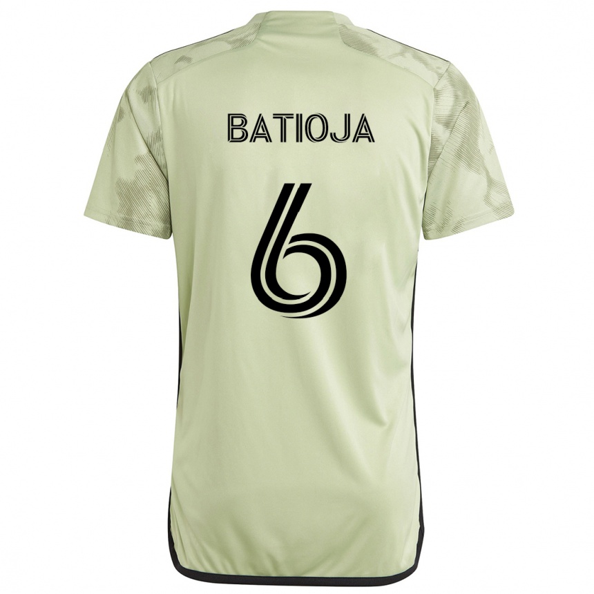 Kids Football Jeremy Batioja #6 Light Green Away Jersey 2024/25 T-Shirt