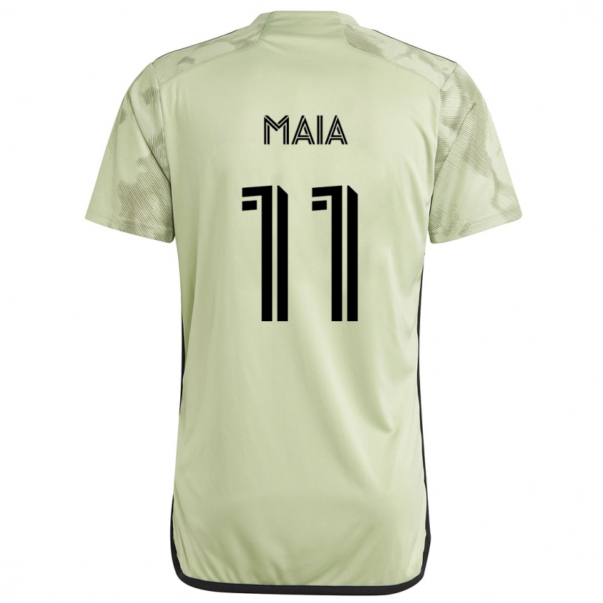 Kids Football Matheus Maia #11 Light Green Away Jersey 2024/25 T-Shirt