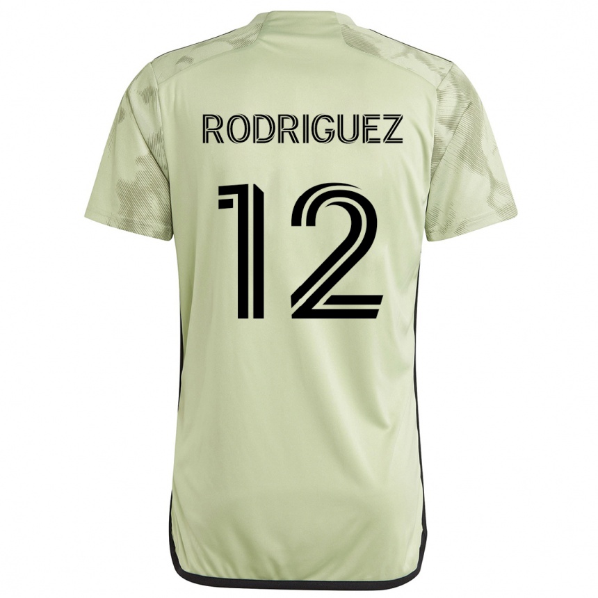 Kids Football Jeremi Rodríguez #12 Light Green Away Jersey 2024/25 T-Shirt