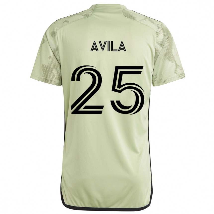 Kids Football Armando Avila #25 Light Green Away Jersey 2024/25 T-Shirt