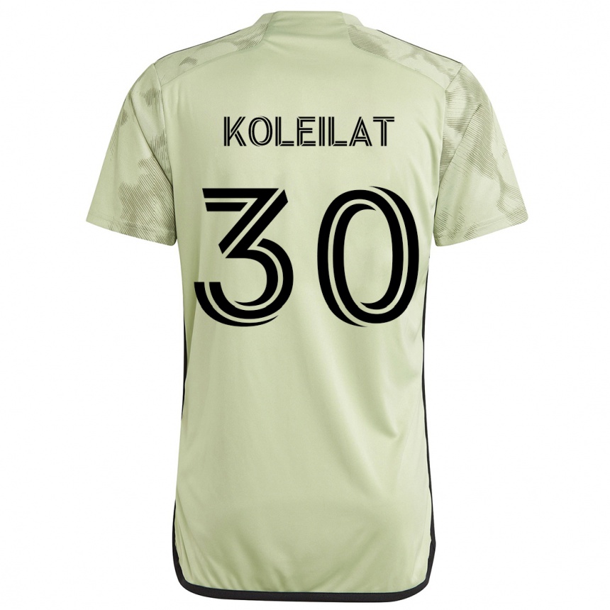 Kids Football Jassem Koleilat #30 Light Green Away Jersey 2024/25 T-Shirt