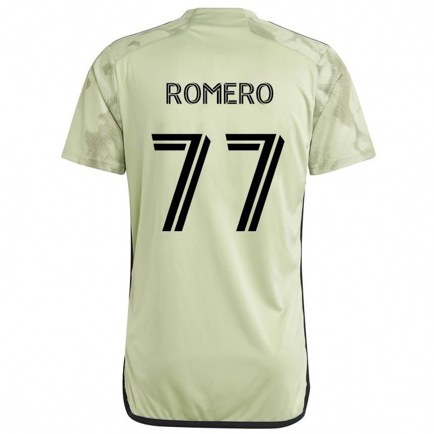 Kids Football Alexander Romero #77 Light Green Away Jersey 2024/25 T-Shirt