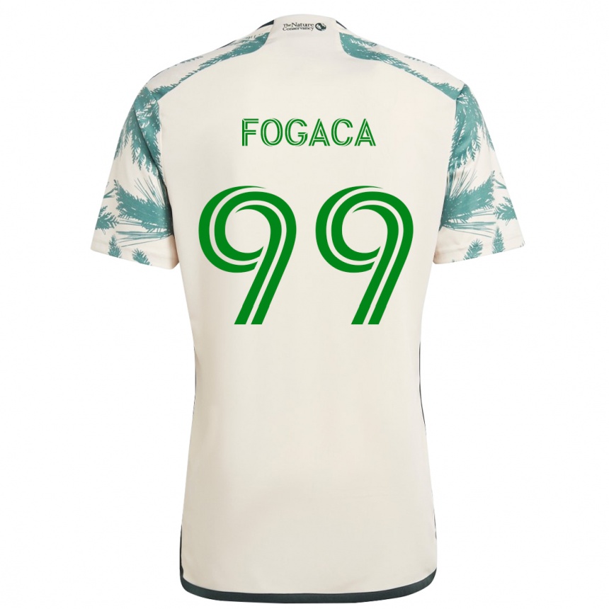 Kids Football Nathan Fogaça #99 Beige Brown Away Jersey 2024/25 T-Shirt