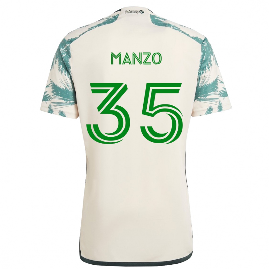 Kids Football Alexis Manzo #35 Beige Brown Away Jersey 2024/25 T-Shirt