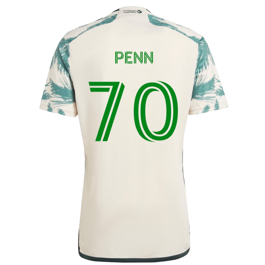 Kids Football Josh Penn #70 Beige Brown Away Jersey 2024/25 T-Shirt