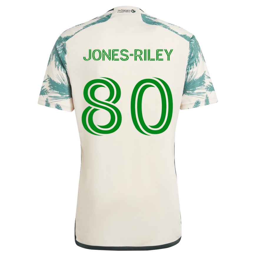 Kids Football Jaden Jones-Riley #80 Beige Brown Away Jersey 2024/25 T-Shirt