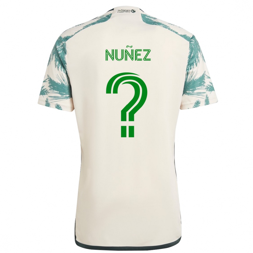 Kids Football Daniel Nuñez #0 Beige Brown Away Jersey 2024/25 T-Shirt