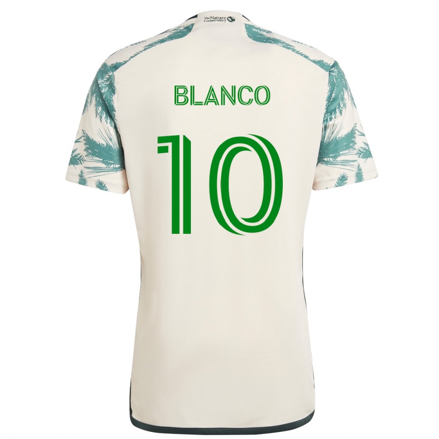 Kids Football Sebastián Blanco #10 Beige Brown Away Jersey 2024/25 T-Shirt