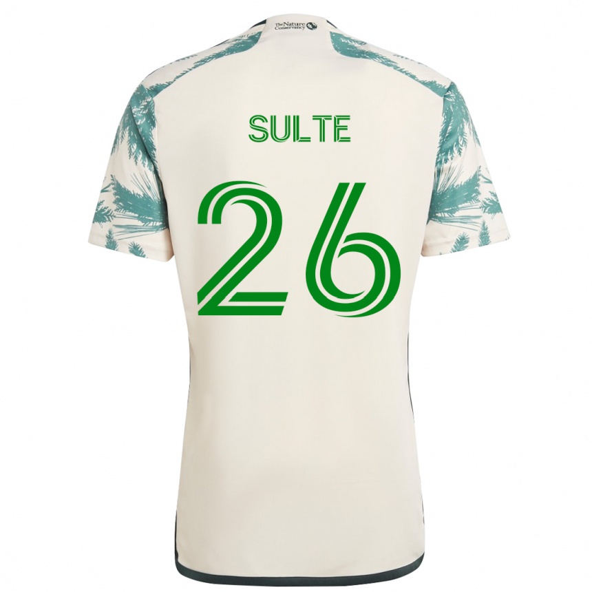 Kids Football Hunter Sulte #26 Beige Brown Away Jersey 2024/25 T-Shirt