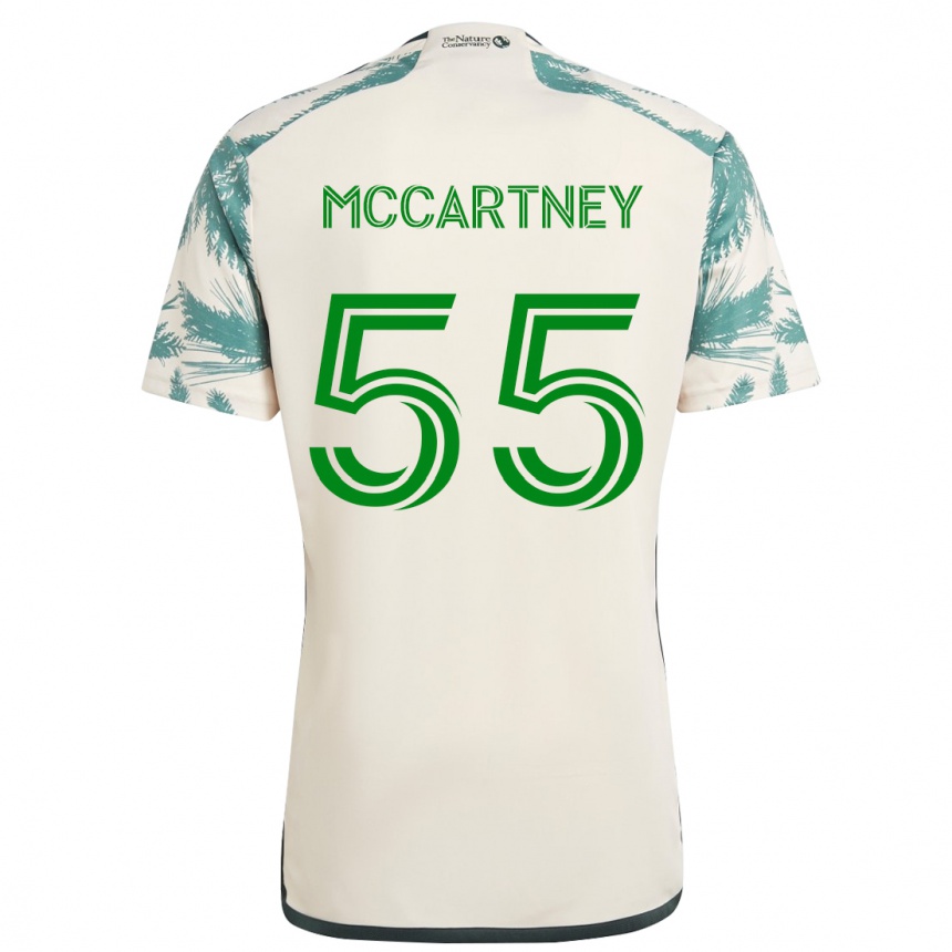 Kids Football Dawson Mccartney #55 Beige Brown Away Jersey 2024/25 T-Shirt