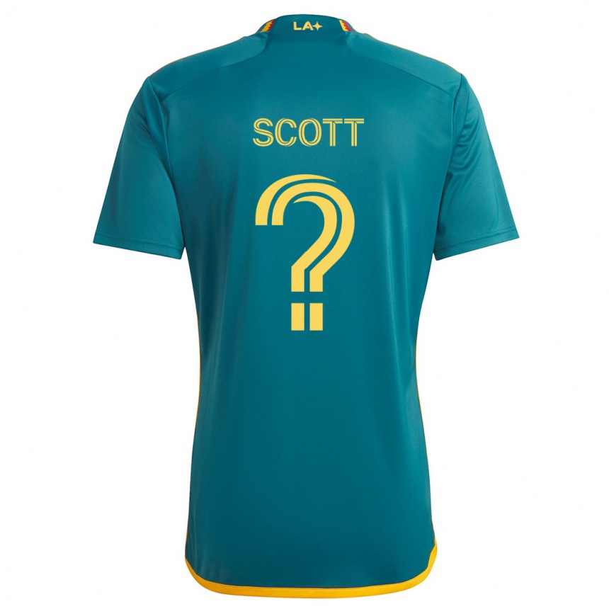 Kids Football Brady Scott #0 Green Yellow Away Jersey 2024/25 T-Shirt