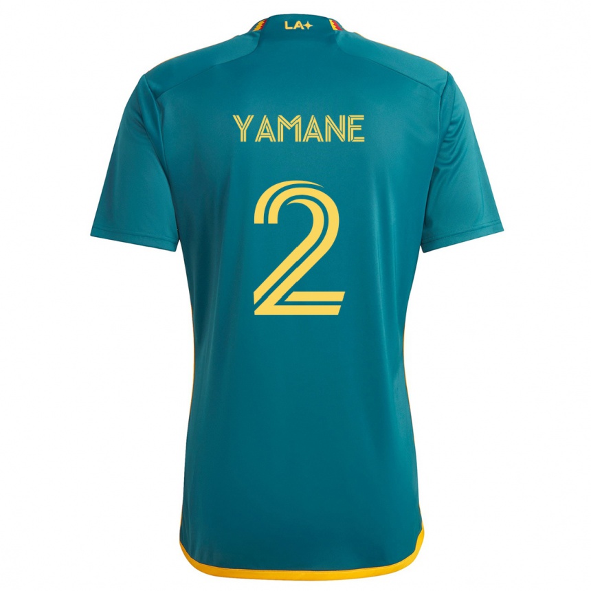 Kids Football Miki Yamane #2 Green Yellow Away Jersey 2024/25 T-Shirt