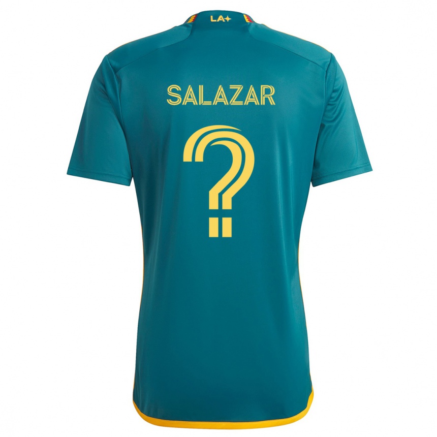 Kids Football Enrique Salazar #0 Green Yellow Away Jersey 2024/25 T-Shirt