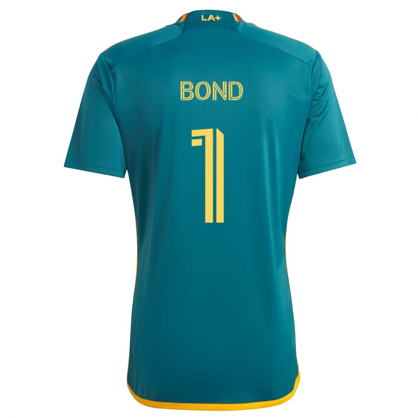 Kids Football Jonathan Bond #1 Green Yellow Away Jersey 2024/25 T-Shirt