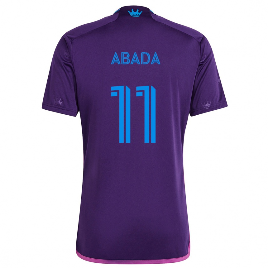 Kids Football Liel Abada #11 Purple Blue Away Jersey 2024/25 T-Shirt