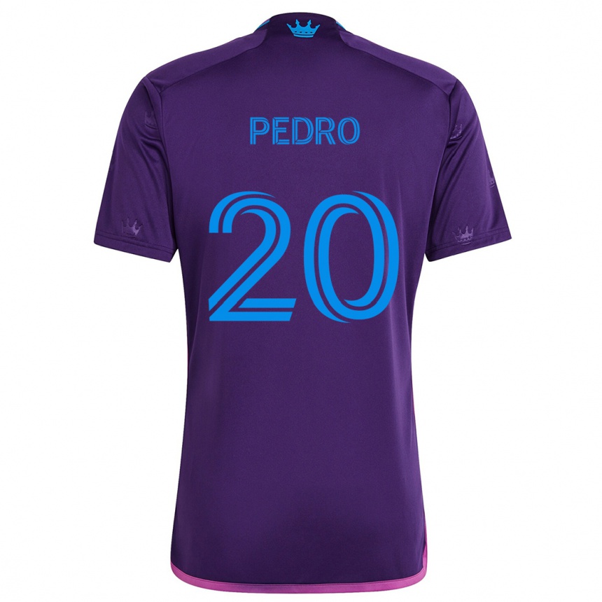 Kids Football João Pedro #20 Purple Blue Away Jersey 2024/25 T-Shirt