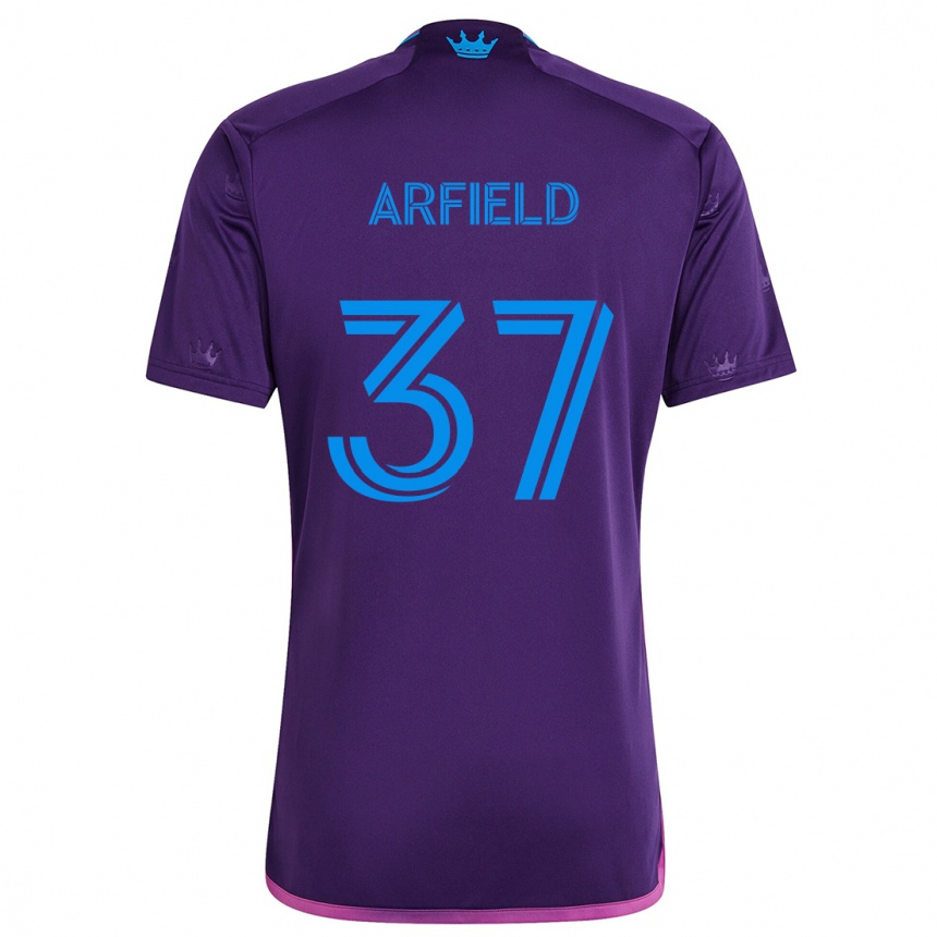 Kids Football Scott Arfield #37 Purple Blue Away Jersey 2024/25 T-Shirt