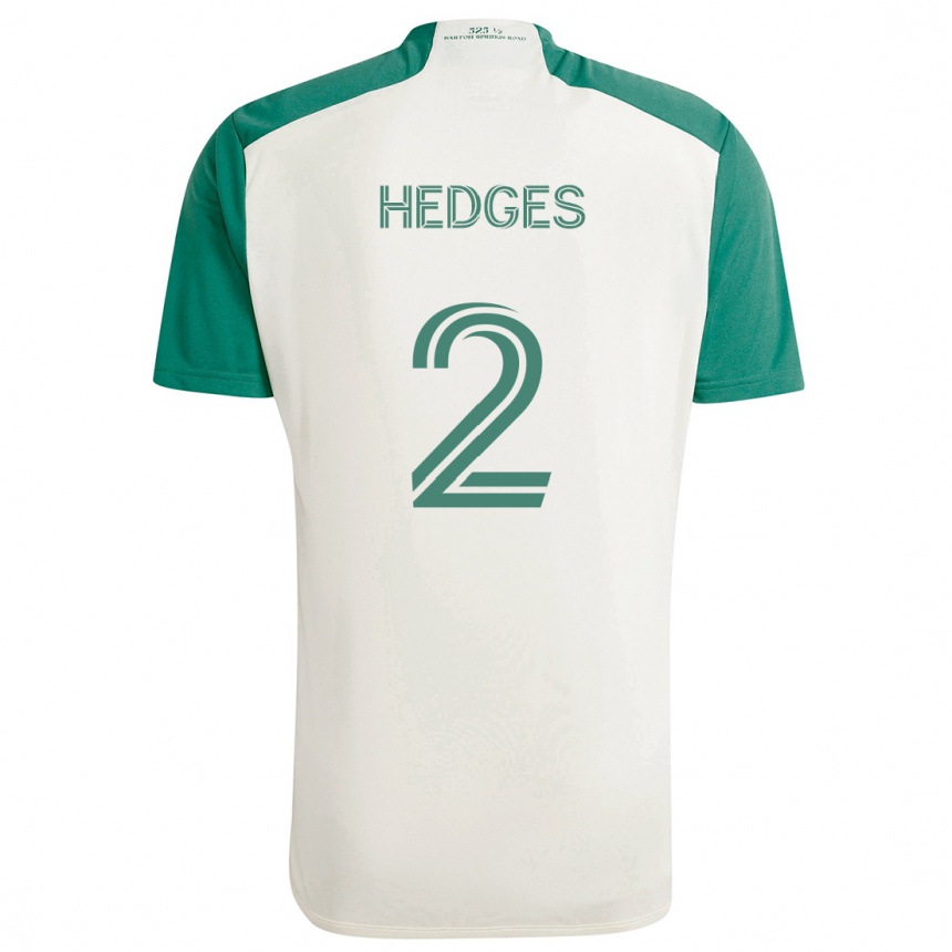 Kids Football Matt Hedges #2 Tan Green Away Jersey 2024/25 T-Shirt