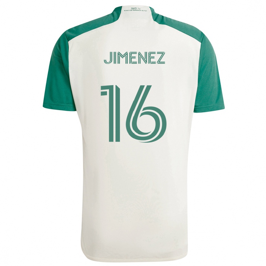 Kids Football Héctor Jiménez #16 Tan Green Away Jersey 2024/25 T-Shirt