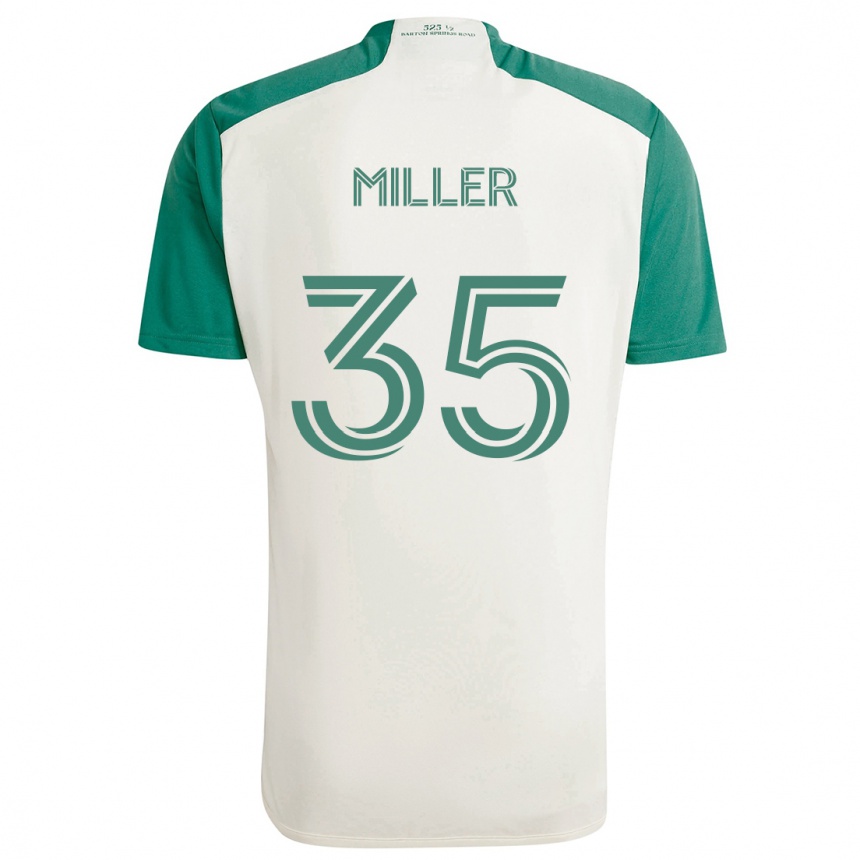 Kids Football Mason Miller #35 Tan Green Away Jersey 2024/25 T-Shirt