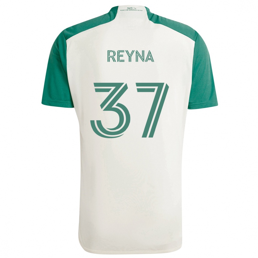 Kids Football Joah Reyna #37 Tan Green Away Jersey 2024/25 T-Shirt